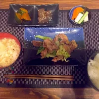 Snapdishの料理写真:#肉キャベツ#ピクルス#中華スープ#カボチャの煮物|Masa Kimuraさん