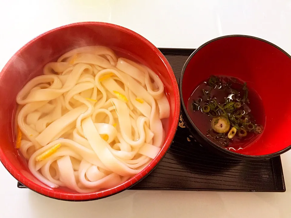 2017/01/07 お昼は長男くんリクエストの釜揚げきしめん(∩´∀`∩)💕|愛華さん