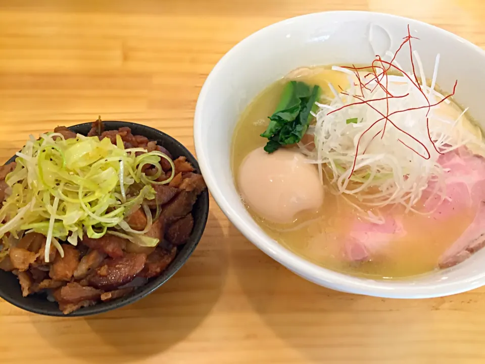 味玉濃厚鶏そば+ミニ焼豚丼|toshi,I🍴さん