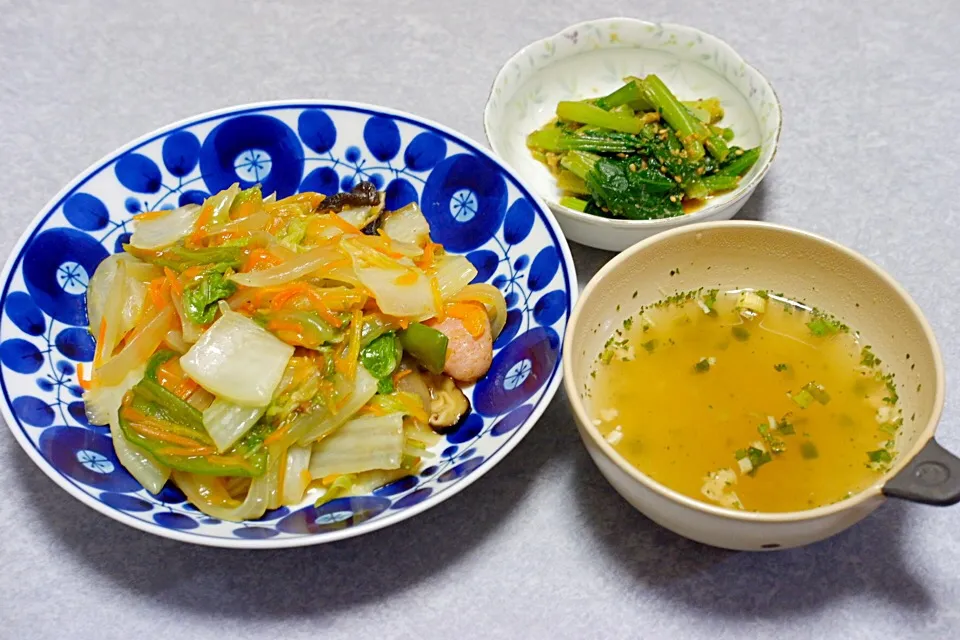 Snapdishの料理写真:あり合わせの晩ご飯|Orie Uekiさん