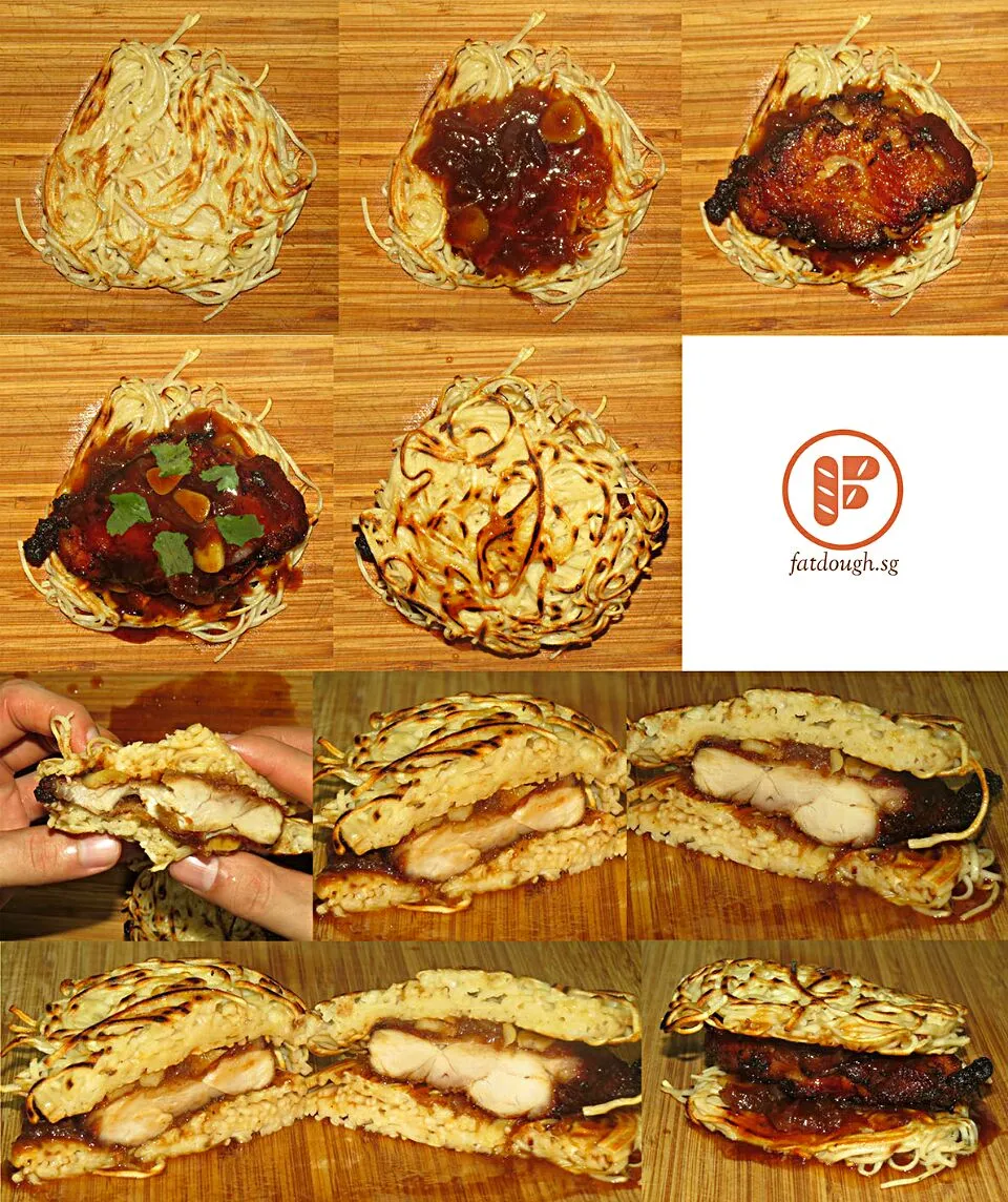 Chinese BBQ Chicken (Char Siu) Ramen "Kampua" Burger|Daniel Limさん