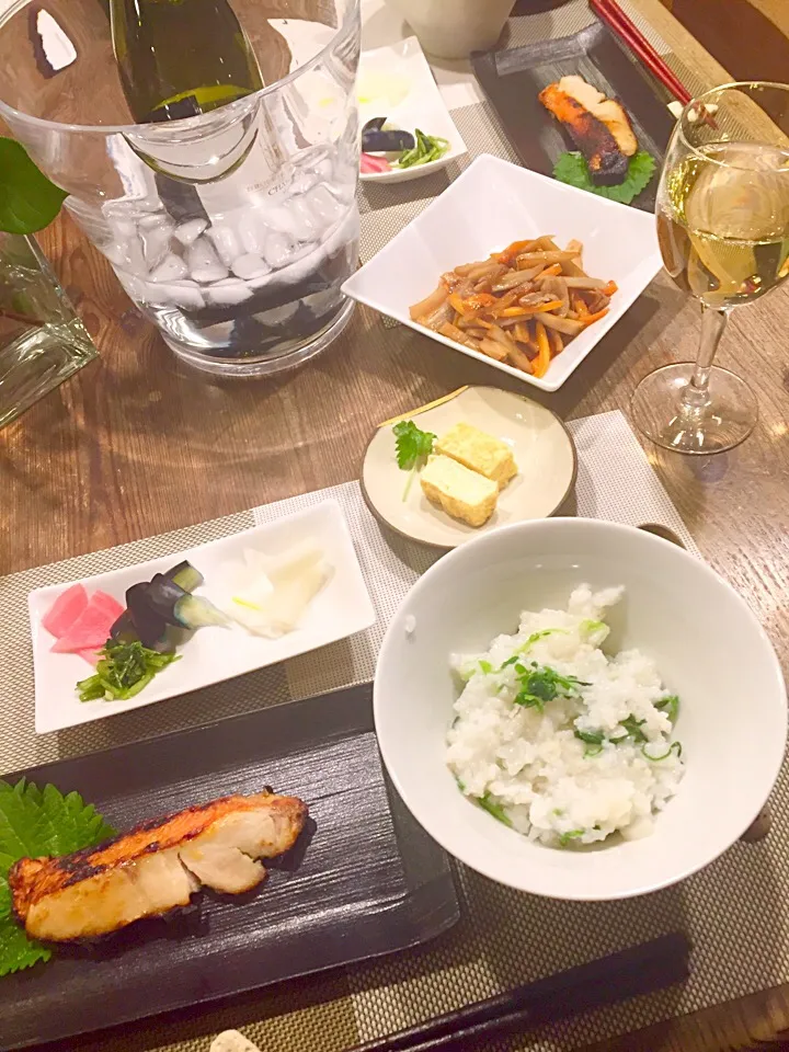 七草粥とヘルシー和食の晩ごはん🍚🌿🍃🌱|まみりんごさん