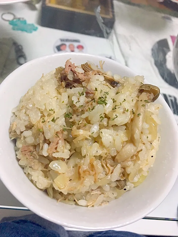 もち豚トンテキの屑肉で炊き込み御飯|AyuChさん