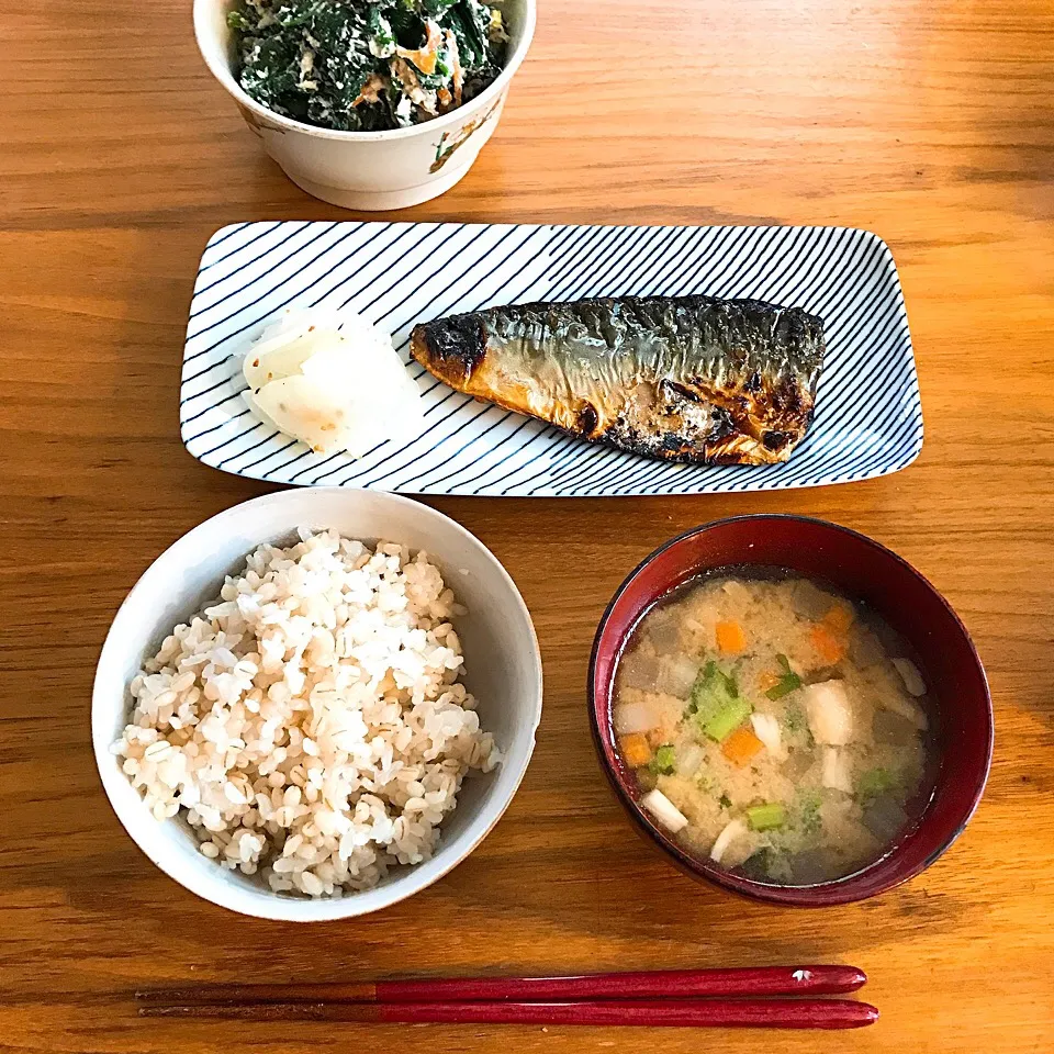 Snapdishの料理写真:もち麦ごはん定食|ふうりんさん