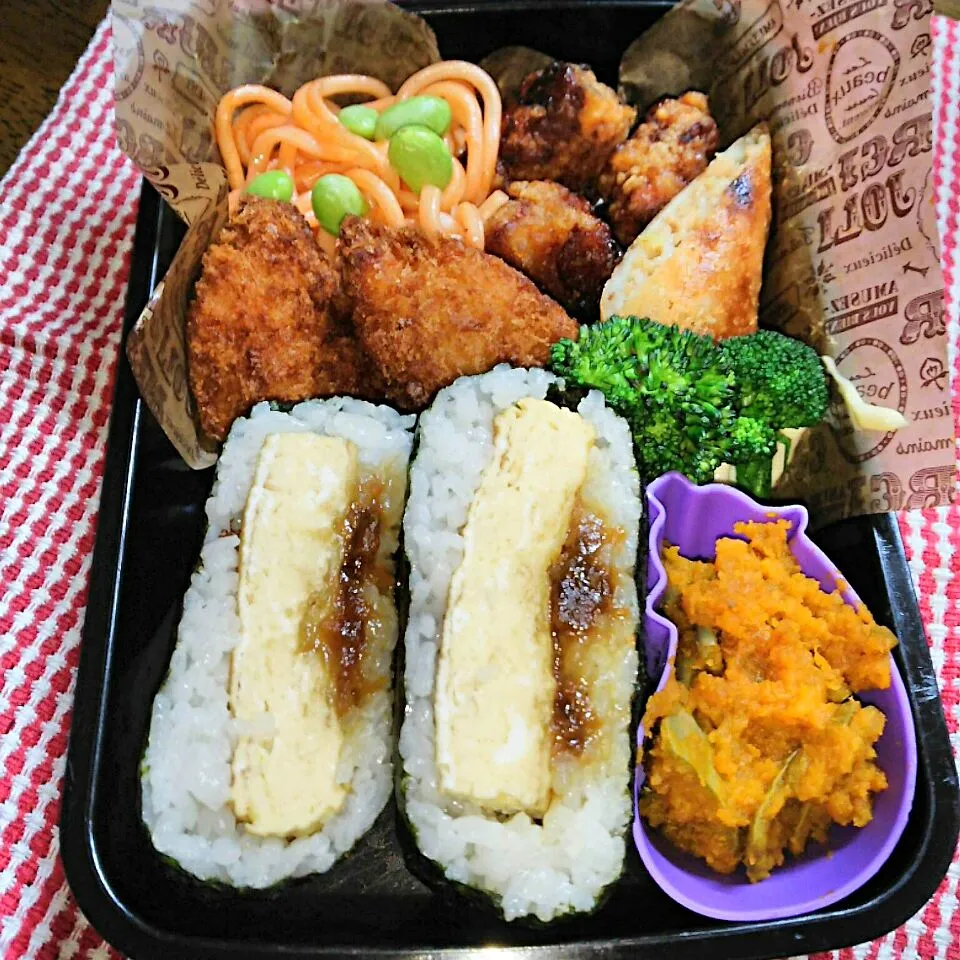 旦那弁当🍱
  卵焼きと甘味噌のおにぎらず～|miimiさん