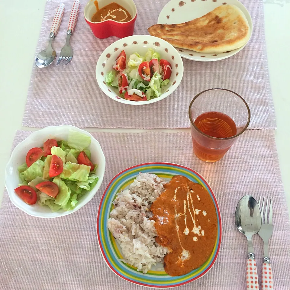 Snapdishの料理写真:バターチキンカレーlunch♡2017/01/09|ちび太さん