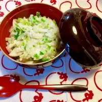 Rice gruel made with seven herbs|Mac Makoto Kunoさん