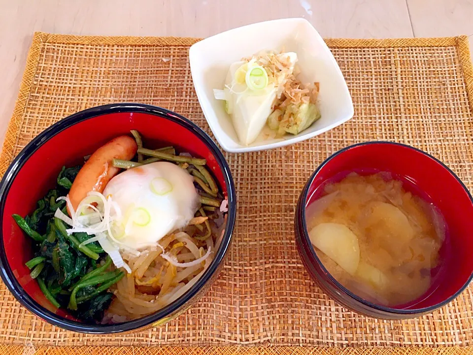 次男が作ったビビンバ定食|すずちゅんさん