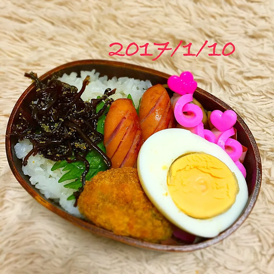 Snapdishの料理写真:冷凍コロッケ弁当ŧ‹”ŧ‹”ŧ‹”ŧ‹”|ｍi-koさん