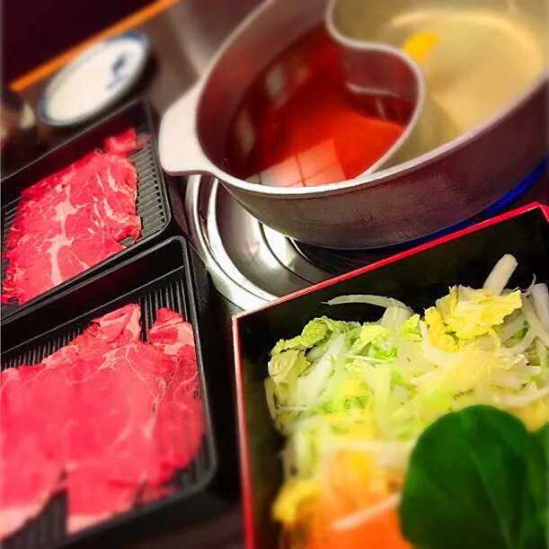 Snapdishの料理写真:しゃぶしゃぶコースで沢山お代わりしました(*´>∀<`*)ｷｬﾊｯ
#しゃぶしゃぶ|mamiさん