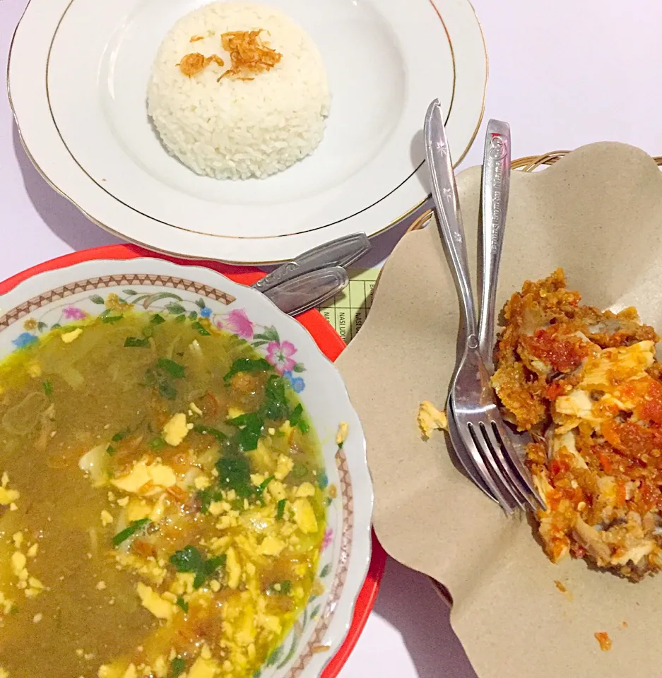 Soto banjar & ayam geprek|Lina Hiefrinaさん