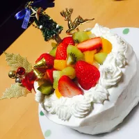 クリスマスケーキ♡フルーツショートケーキ|みずのりこさん