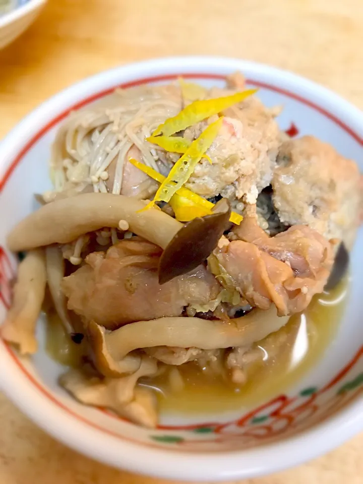 白菜と鶏団子とエノキとしめじのポン酢&炭酸煮|Mayuko kitagawaさん