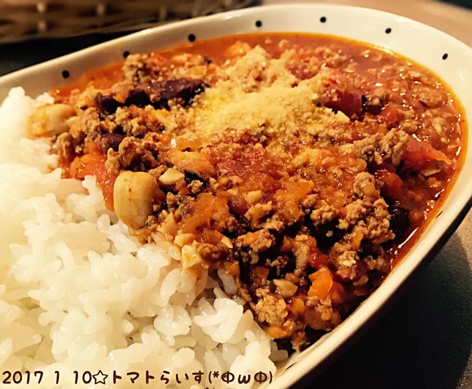 Snapdishの料理写真:「トマトらいす」|hi-ra（ひいら）さん