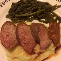 Duck breast with mash potato and wild asparagus|francesca pisanuさん