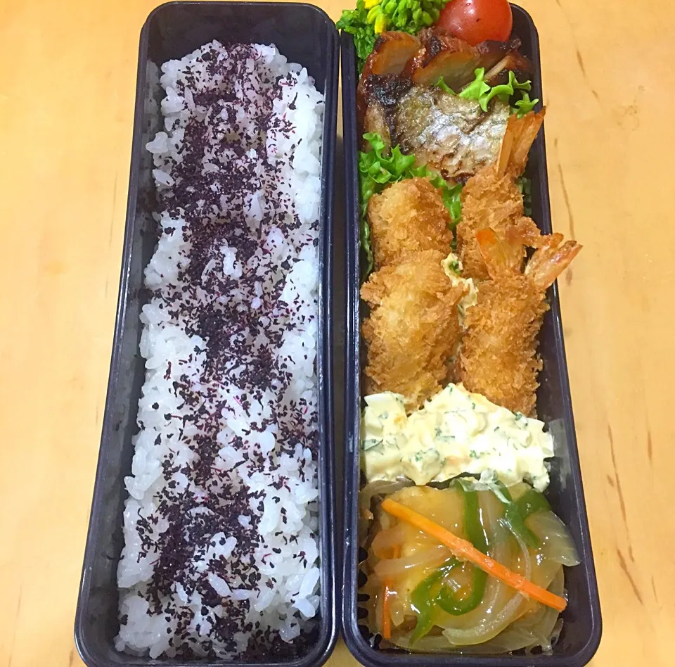 Snapdishの料理写真:今日の親父弁当！|沖縄「ピロピロ」ライフさん