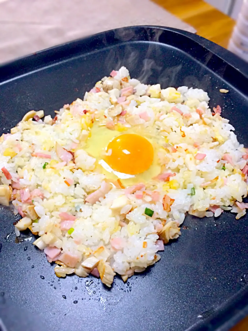 Snapdishの料理写真:鉄板チャーハン(o⁰⊖⁰o)かっぱ食堂 #アレンジ料理|morimi32さん