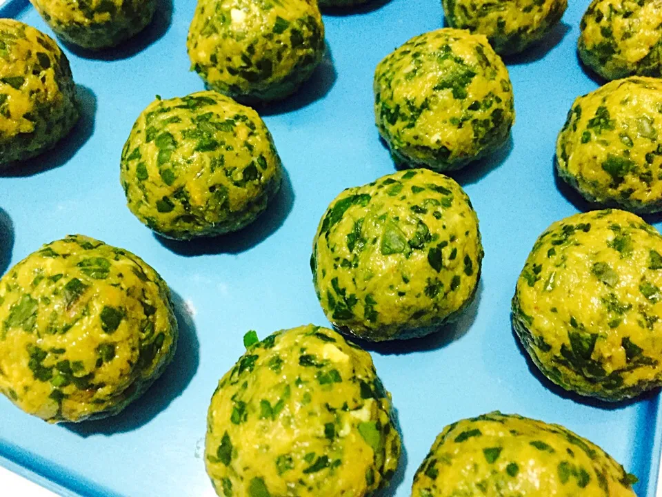 Green meatballs|Fatima Sameena Sharifさん