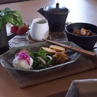 Snapdishの料理写真:もち麦の朝ごはん