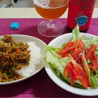 #drycurry #zak #salad #midnightdinner|Mai Murayamaさん