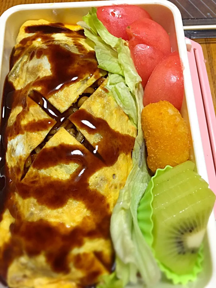 1月12日 オムそば弁当🍱ლ(´ڡ`ლ)|かよっぺさん