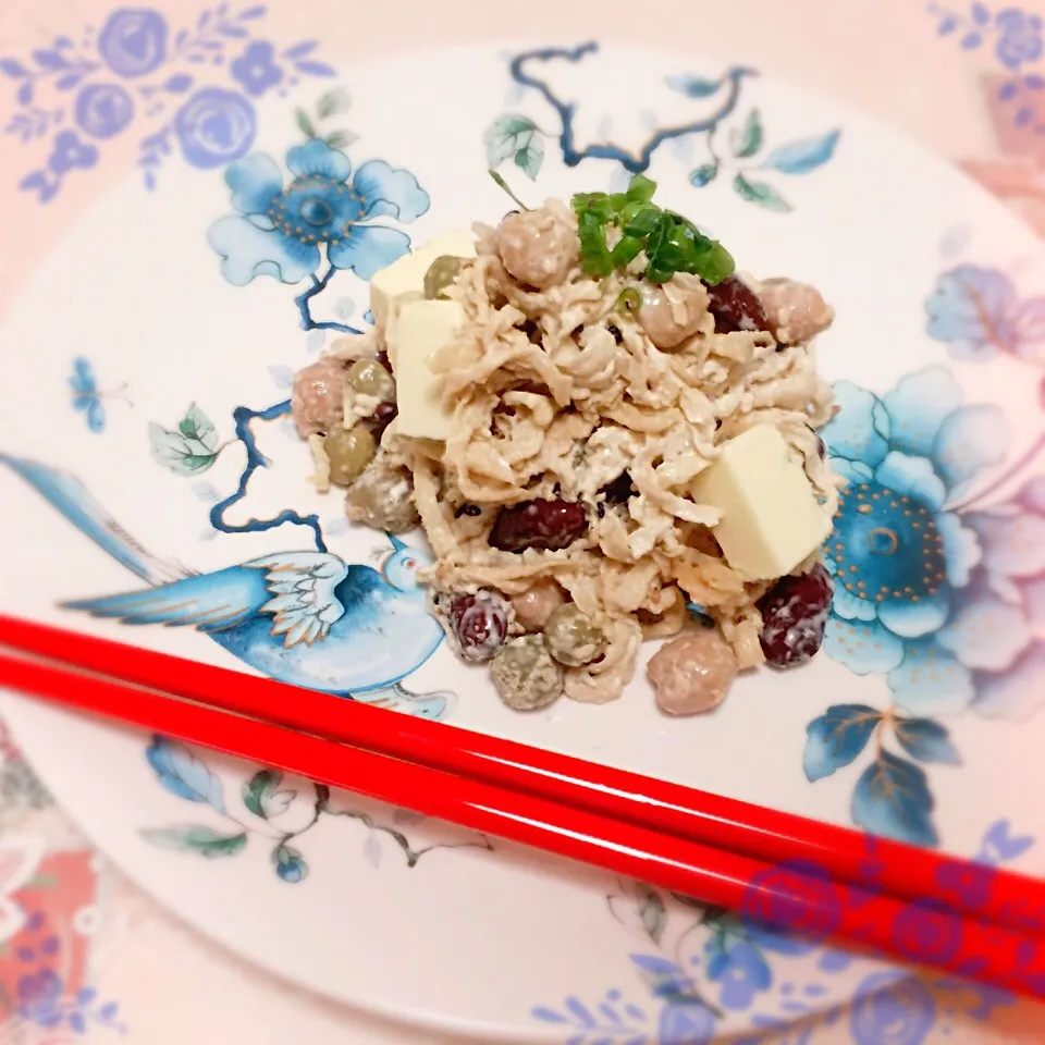 ことり*んの🐦蒸し豆と切り干し大根の 　　マヨ粒マスタード和え*チーズin🧀|桜央里さん