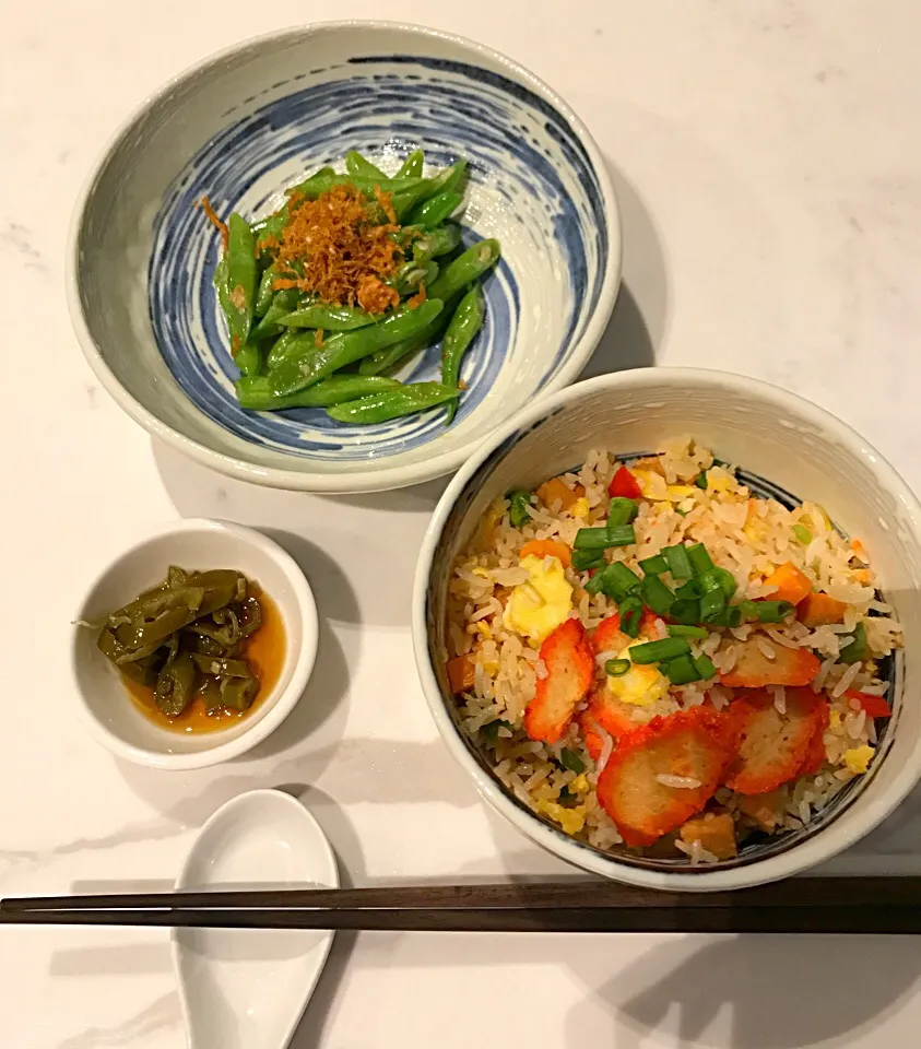 Vegetarian Fried Rice and Stir Fried French Bean. Simple and healthy|Aunty Gさん