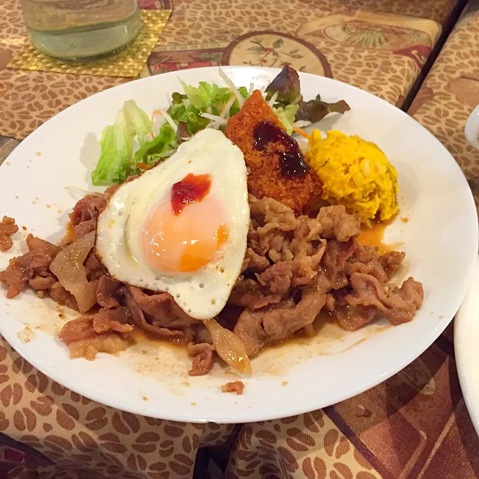 豚の生姜焼きランチ*\(^o^)/*|すかラインさん