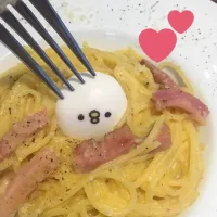 🐥ピスケのカルボナーラ🍝🐥|丹音さん