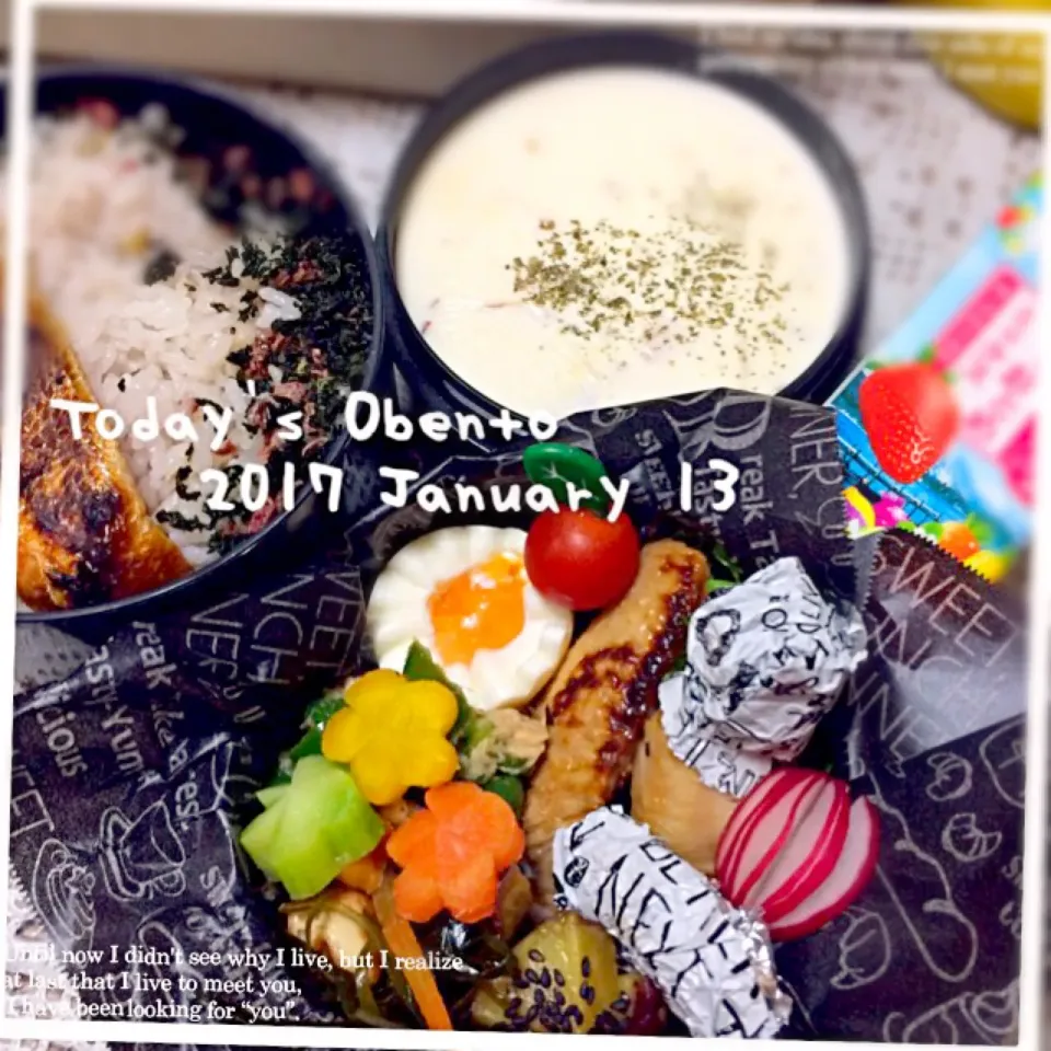 高校生息子弁当～ランチジャー弁当～✨|まぁちゃんさん