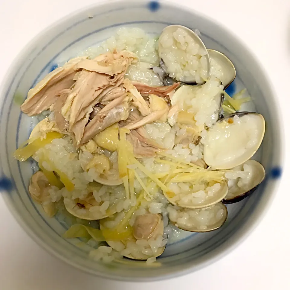 Snapdishの料理写真:蛤と鶏肉の雑炊 #台湾料理|こじさん