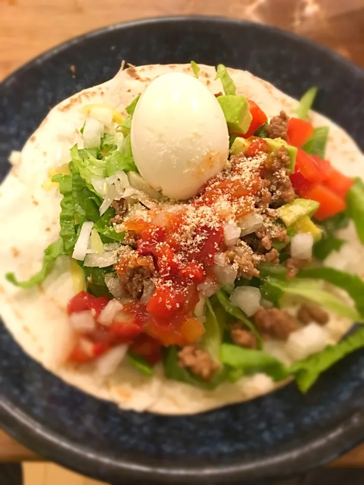 Snapdishの料理写真:るぅ特製タコス🌮(包めなーい汗)|LuciferMighty(るぅ)さん