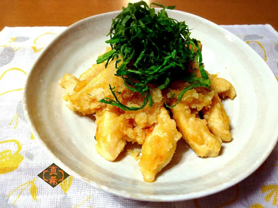 zooちゃん🐘のささみのみぞれ照り焼き 【TERIYAKI chicken tender w/ grated Japanese radish】|真希さん