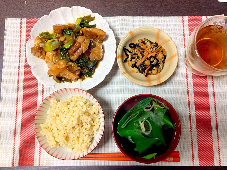 鶏の照り焼き＆ひじき|ぱららさん