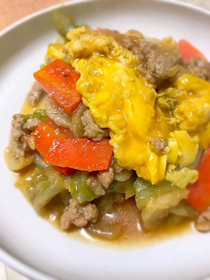 Snapdishの料理写真:カブの中華あんかけ風、フワフワ卵のせ🍽|NANAさん