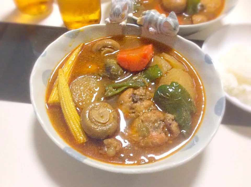 丸ごと野菜たっぷりのスープカレー
具材は、全部とろっとろ^_^|Takeshi  Nagakiさん