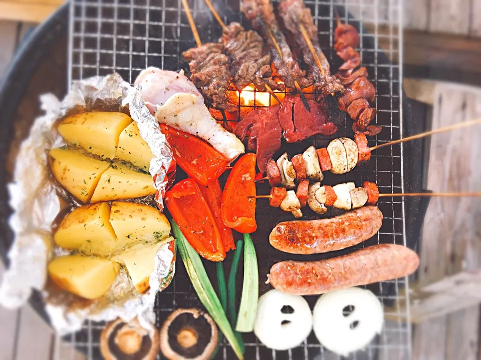 またBBQ #一旦始めると連日 #今年既に7回目 #お手軽料理|akkyingさん