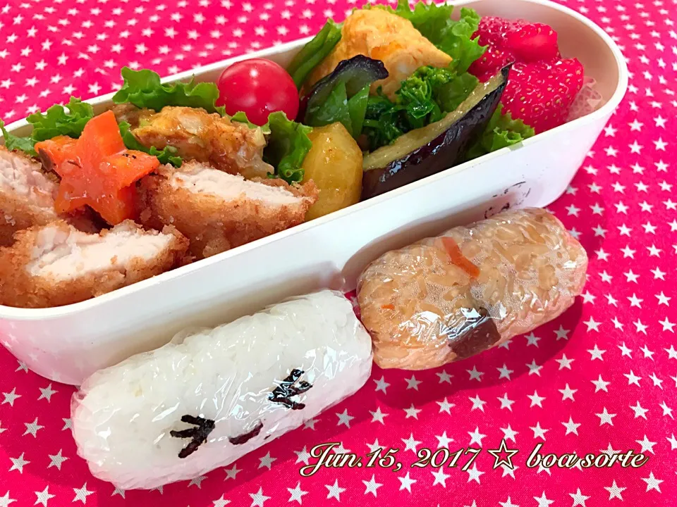 娘弁当☆センター2日目✨楽しんでこーい😁👍🏻💕|kaoriさん