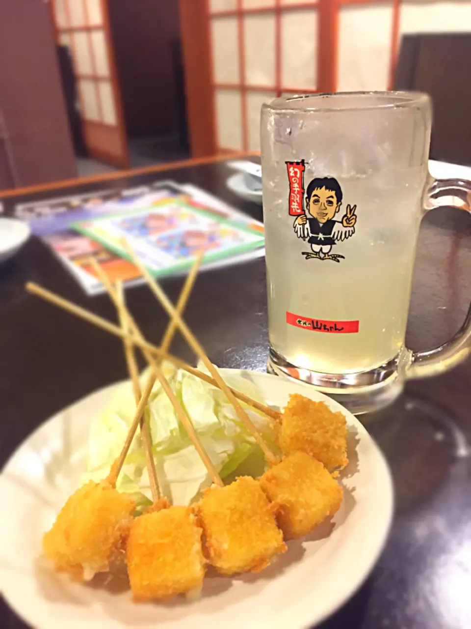 fried cheese & lychee chuhai|Cloudy Gさん