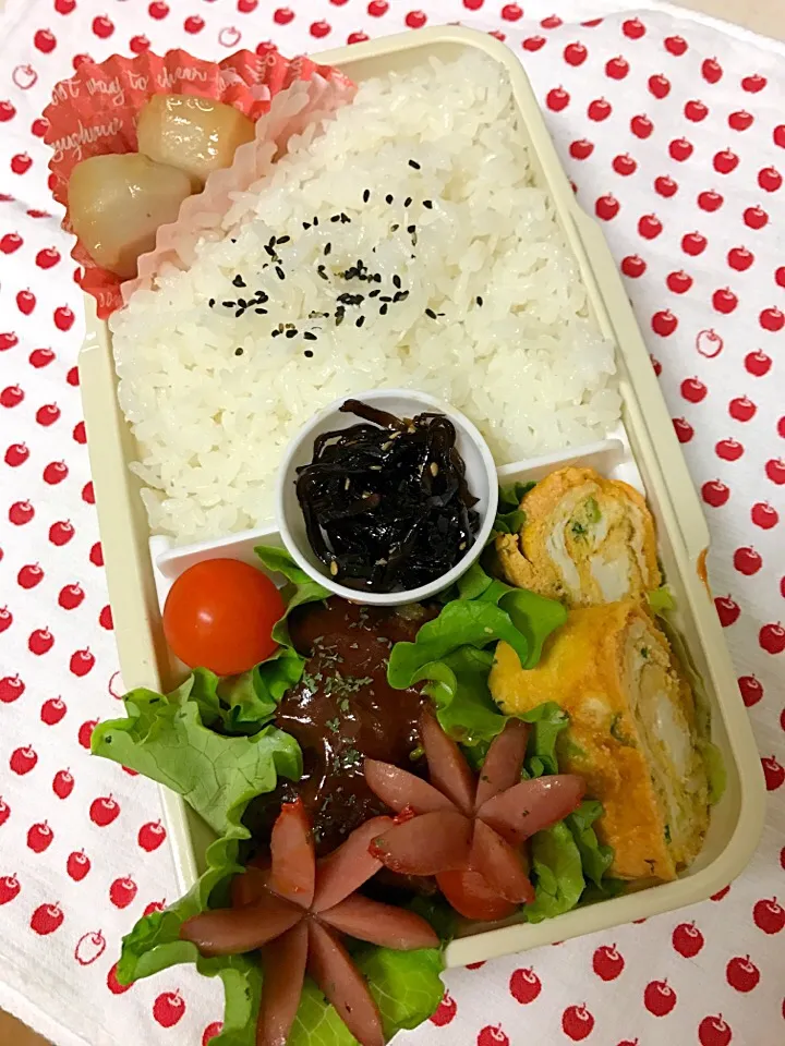 1月16日お弁当…。#ハンバーグ弁当|Kumi Satouさん