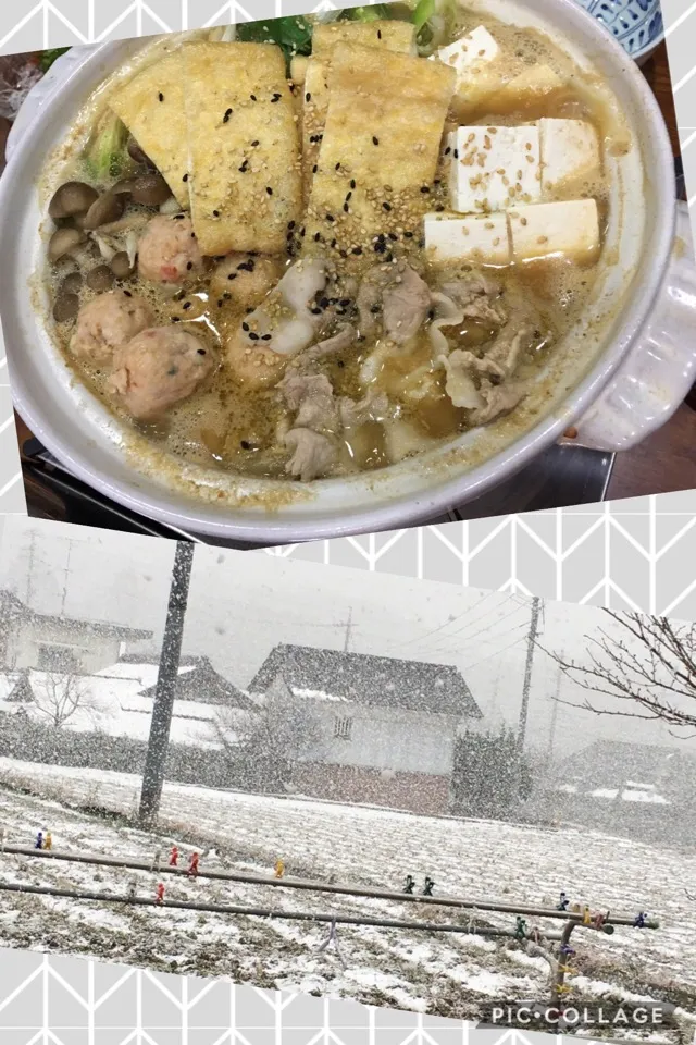 雪の夜は・・❄️ 胡麻味噌鍋 🍲|sakuramochiさん