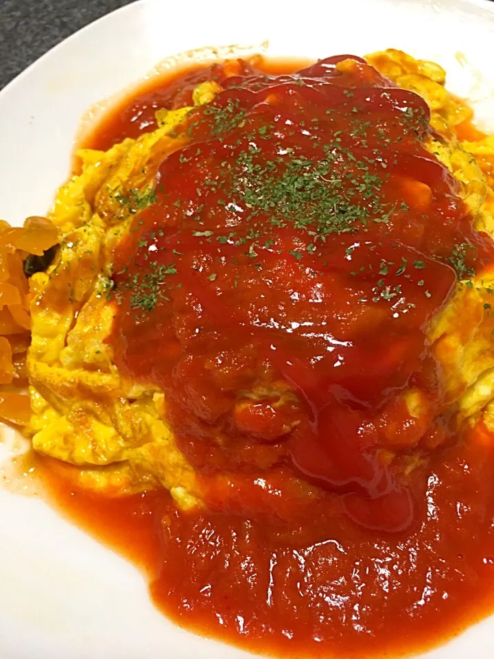 🍅＋🐣＋🍚＝おむらいす😋🍽|chikako sugimoto357さん