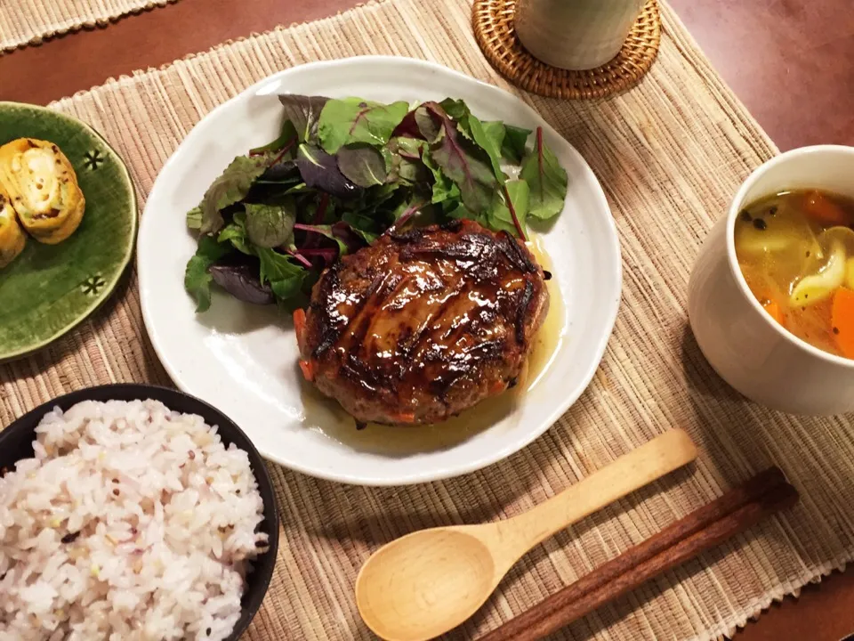 甘酢あんかけハンバーグ|でんでんむしごはんさん