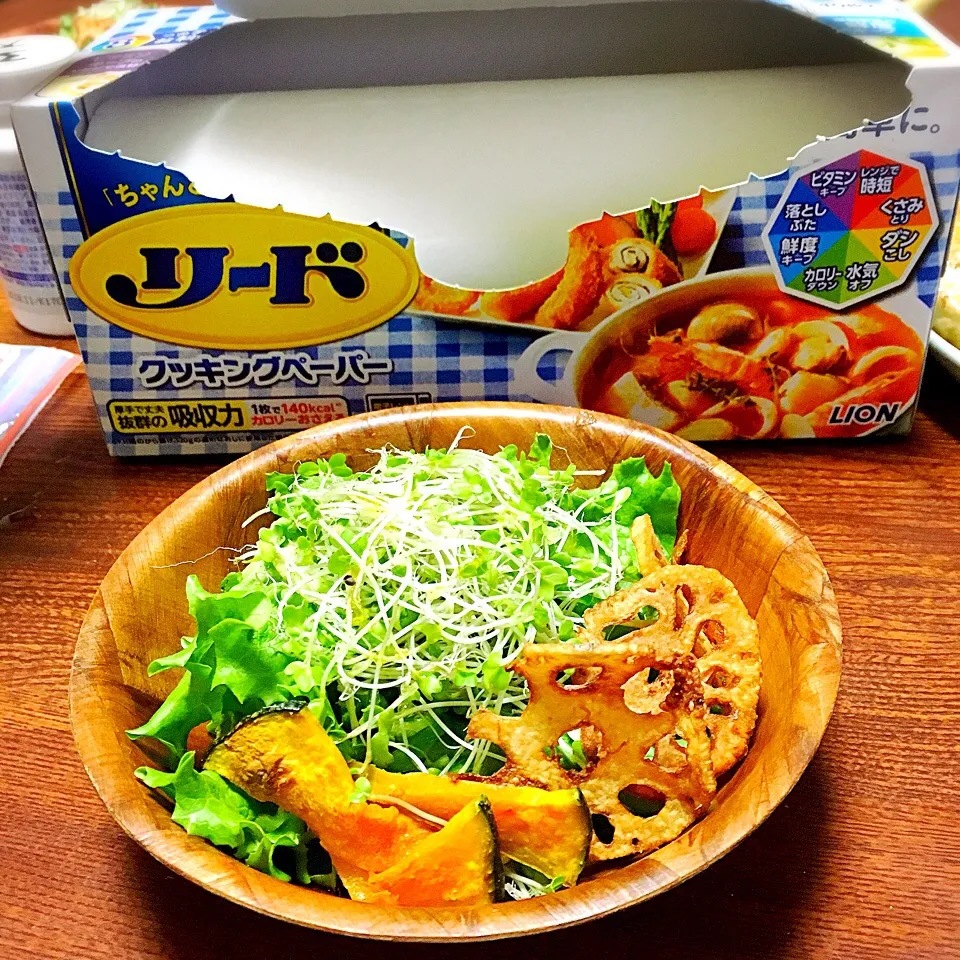 蓮根チップスサラダ🥒🥕|めいこさん