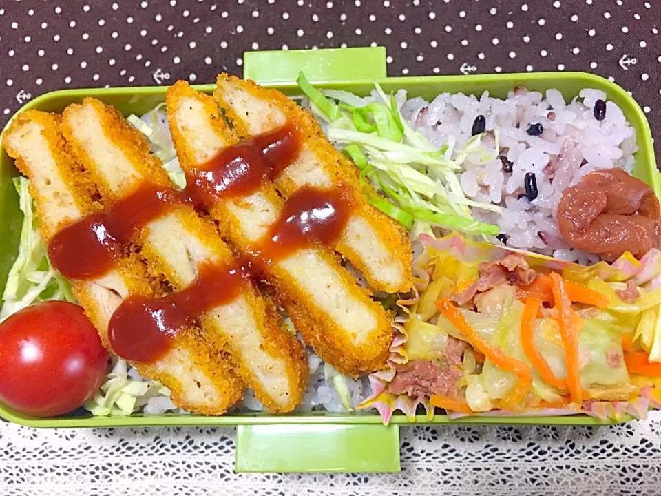 チキンカツ弁当(*ˊૢᵕˋૢ*)❤️|みっちゃんさん