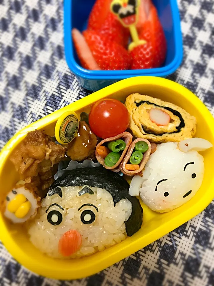 Snapdishの料理写真:息子君のクレヨンしんちゃん弁当♡|ゆうひなままさん