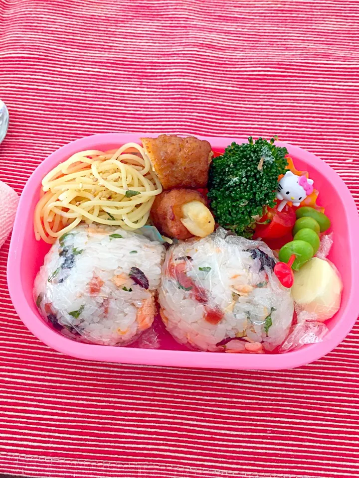 Snapdishの料理写真:2017.1.17 お昼ご飯◡̈♥︎娘の幼稚園弁当の練習|kaoさん