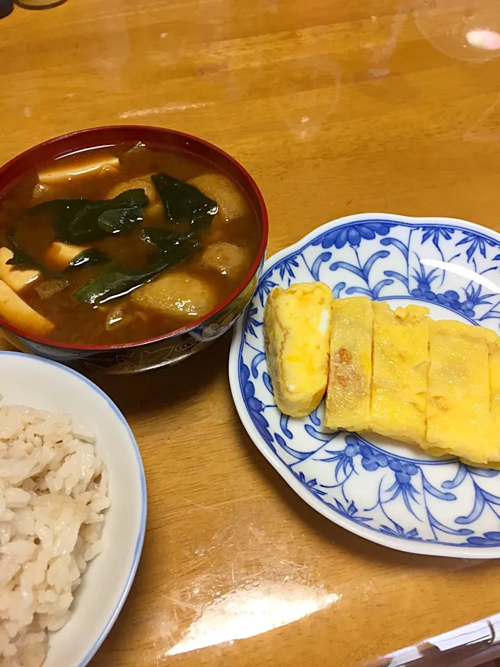 味噌汁と砂糖入玉子焼き|ミシャさん