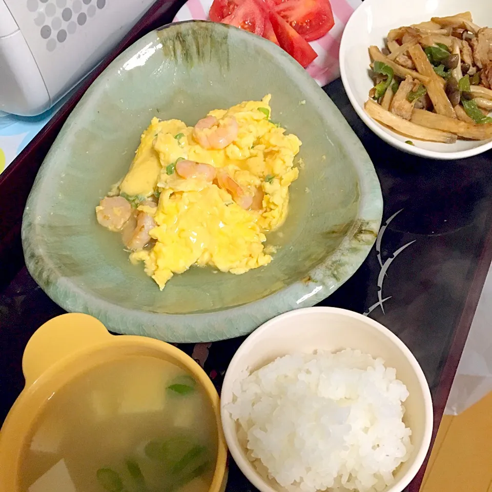 えび玉あんかけ、残り物|わだみさん