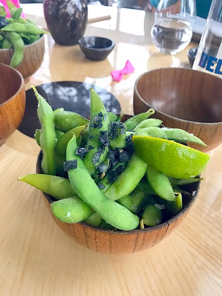 Edemame beans with salt from sushi samba|🍓Jolejo🍓さん